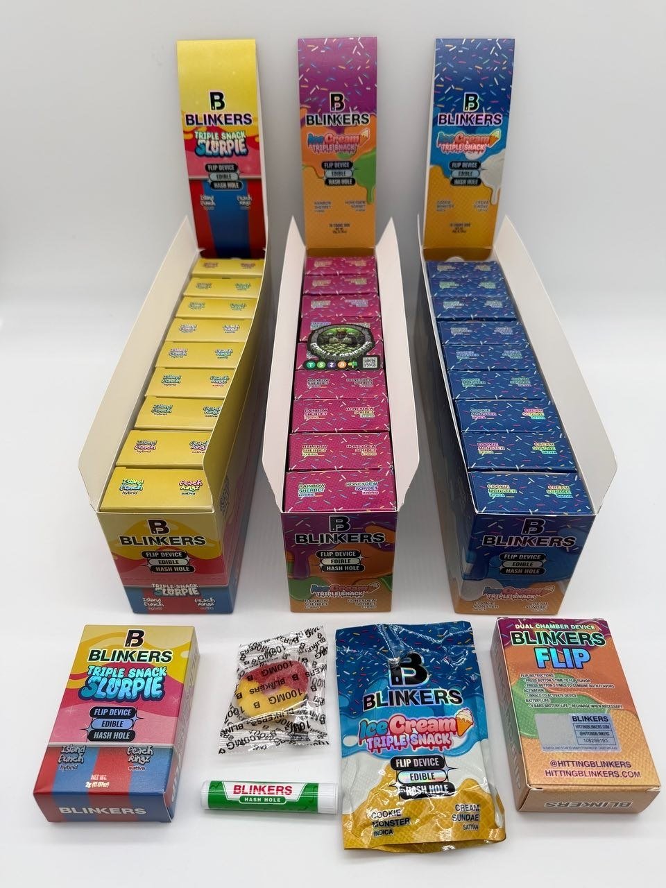 Premium disposable vape flavor lineup on display